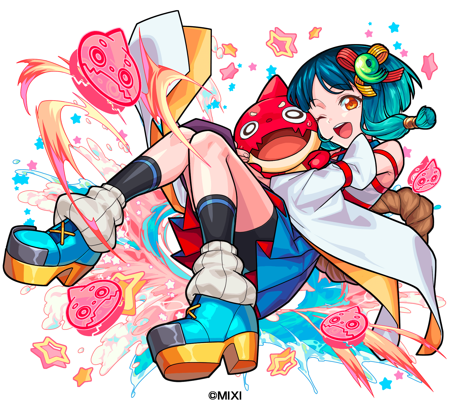 火屬性★6 享受怪物彈珠動畫的兩人 八雲＆傲拉龍（進化）