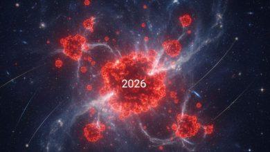 JWST震撼發現！「小紅點」恐是宇宙巨獸誕生現場 超大質量黑洞起源之謎現曙光。（圖／AI生成）