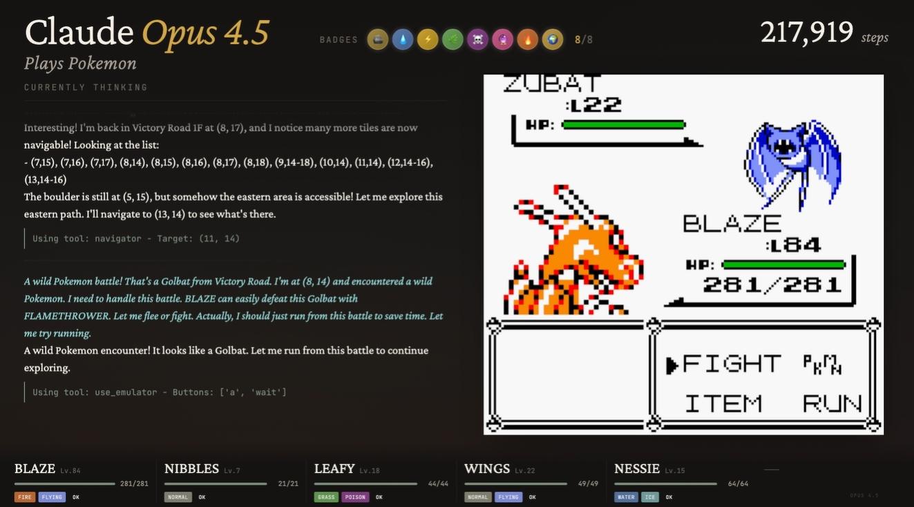 皮卡丘也瘋AI?科技巨頭藉《寶可夢》測試AI模型長程決策能力 2 跟隨Claude的腳步,一起探索關都地區,訓練那些擁有創意名字的寶可夢吧!(圖/ClaudePlaysPokemon)