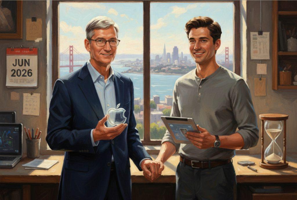 近期有傳言稱，庫克卸任執行長後可能會成為蘋果公司董事會主席，但似乎不會很快發生，因為蘋果現任董事長亞瑟·D·萊文森將於2月24日在公司年度股東大會上面臨連任選舉。（圖／AI生成）