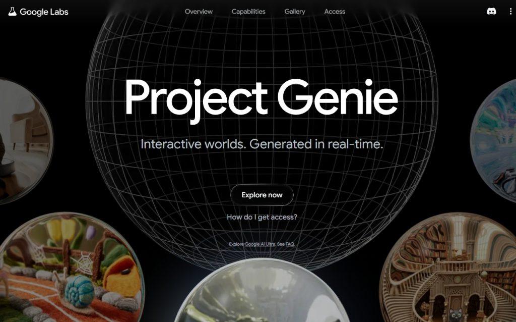 Google DeepMind開放Project Genie測試!「世界模型」技術比李飛飛更厲害? 1 (圖/Google Labs Project Genie 官網)