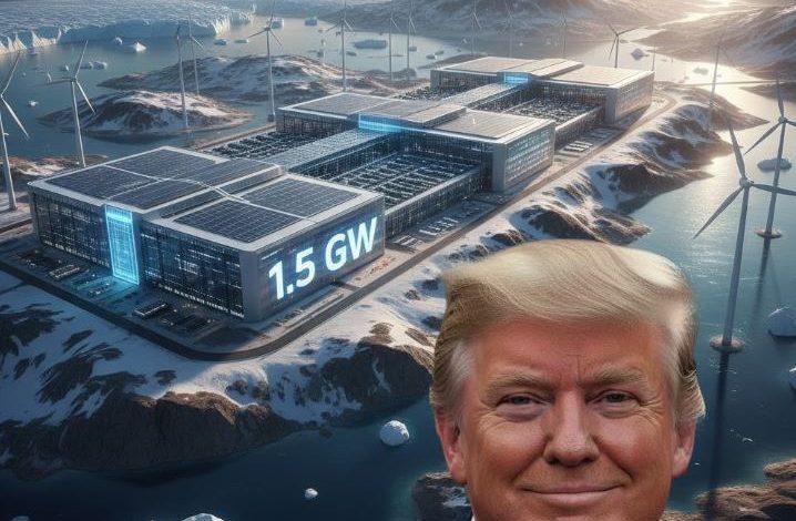 川普任內幕僚、現任GreenMet執行長杜魯·霍恩（DrewHorn）正計劃在格陵蘭打造一座規模達1.5吉瓦（GW）的巨型資料中心。（圖／AI生成）