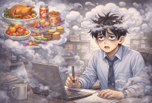 過年期間的大魚大肉、餅乾糖果恐怕會讓大腦記憶中樞暫時當機。（圖／AI生成）