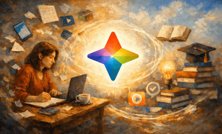 Gemini的引導式學習與傳統的學習應用程式不同，不需要遵循固定的學習路徑，也不需要在多個工具中追蹤學習進度。（圖／AI生成）