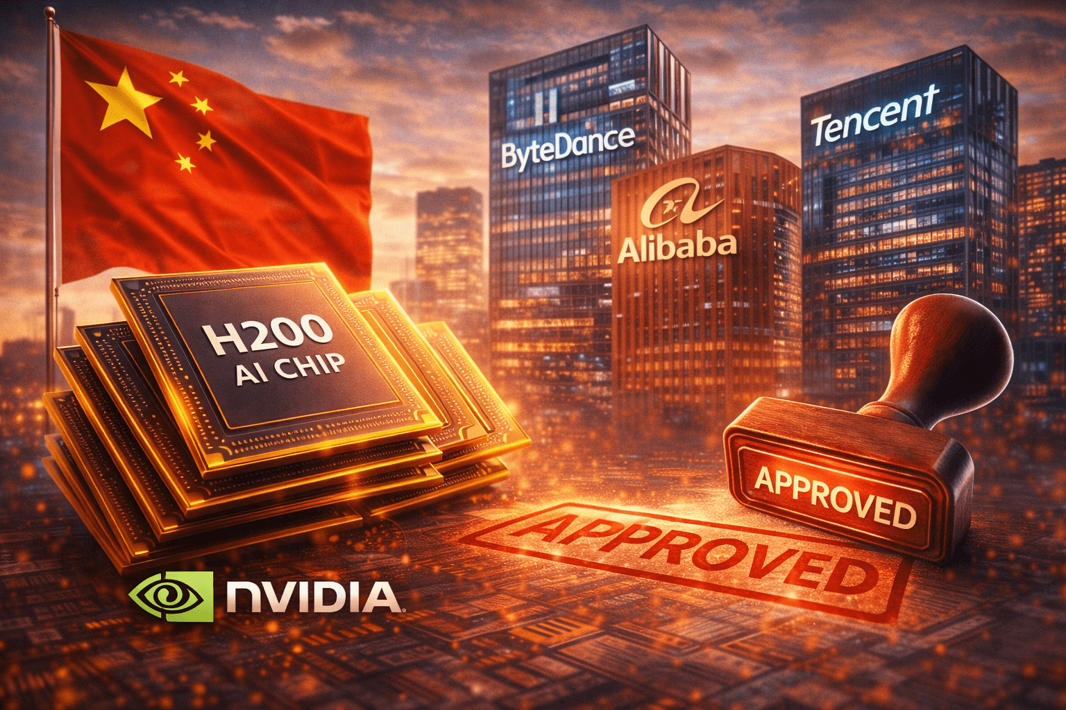 中國批准字節跳動、阿里巴巴、騰訊採購輝達H200晶片 1 ChatGPT Image 2026年1月30日 上午11 54 17