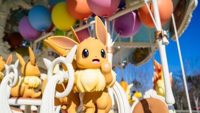 POKEPARK KANTO以人氣角色「伊布」及其進化形為主題的旋轉木馬。（圖／截取自官方X）