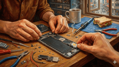 這項改裝是透過用更小、功率更低的馬達替換蘋果的觸覺回饋組件來實現的，為 SIM 卡槽騰出了空間。（圖／AI生成）