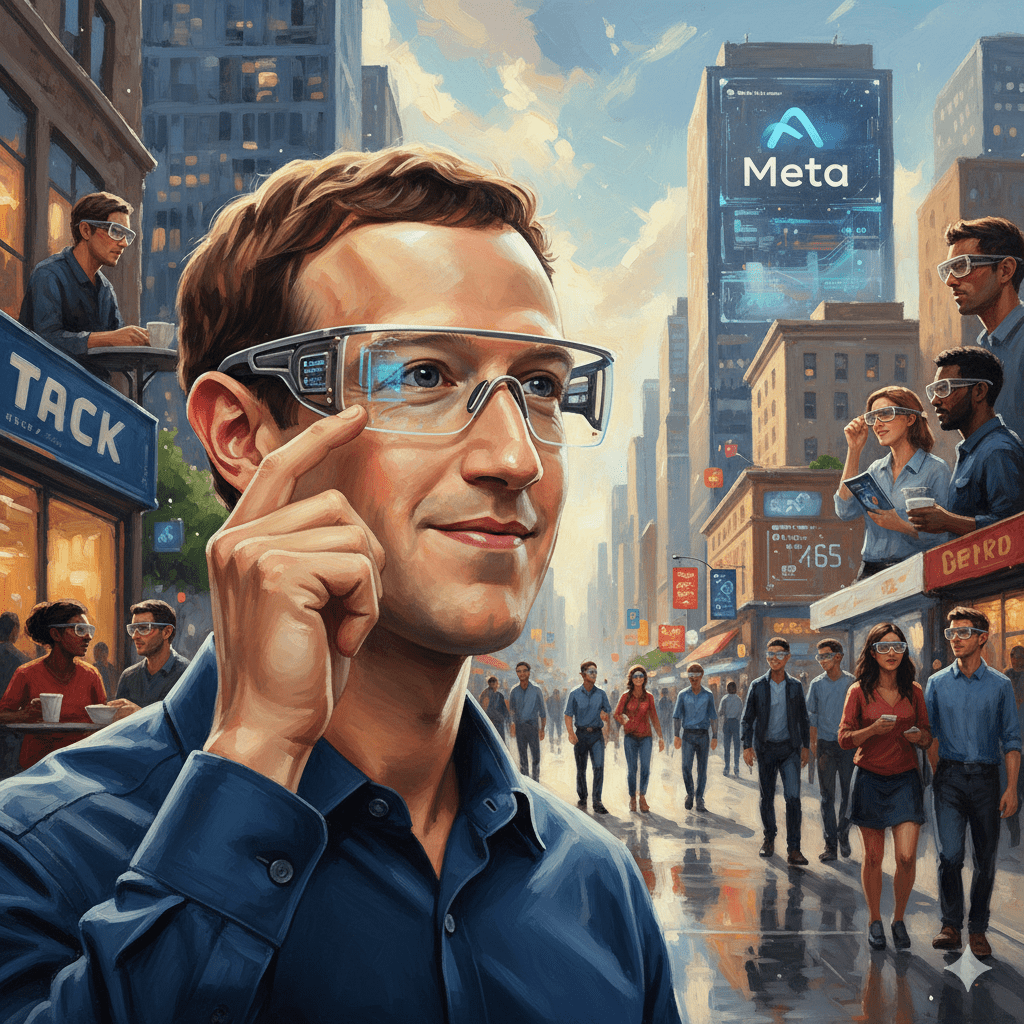 馬克·祖克柏表示，他認為我們現在所處的階段與智慧型手機問世之初非常相似，顯然，所有翻蓋手機最終都會變成智慧型手機，這只是時間問題。（圖／AI生成）