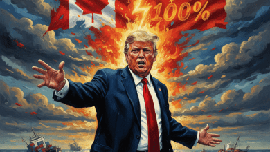 川普表示：“如果卡尼州長認為他能把加拿大變成中國向美國輸送貨物和產品的‘轉運港’，那他就大錯特錯了。”（圖／AI生成）