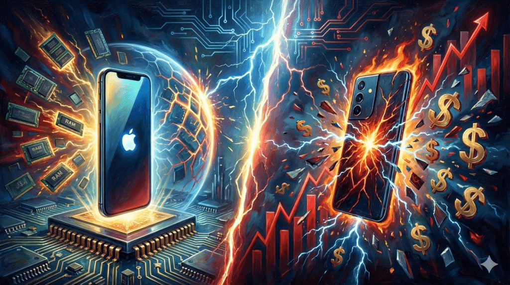 價格上漲幾乎可以確定，就是由於記憶體和快閃記憶體價格上漲所致。雖然會影響整個產業，但蘋果似乎會承擔這些成本以擴大其市場份額。（圖／AI生成）