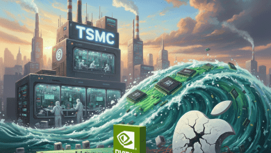 根據知名外媒CNBC指出，分析師語黃仁勳本人的說法，輝達今年將成台積電最大客戶。主要為其生產iPhone的A系列晶片和PC及伺服器的M系列晶片。（圖／AI生成）