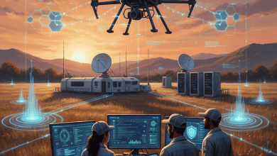 美國NASA艾姆斯研究中心進行了一次無人機飛行測試，驗證了一種基於區塊鏈的飛行資料保護系統。該系統用以確保空中交通管理免受干擾，並保護飛機與地面站之間傳輸的資料免於攔截或竄改。（圖／AI生成）