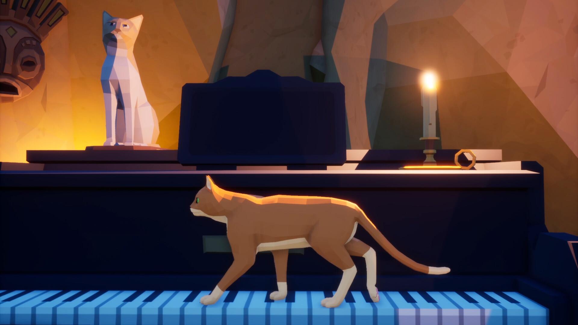 《Scattered》是段短篇冒險，你將扮演一隻貓在熱帶島嶼上探索，尋找一窩走失的小貓。發現通往偏遠地點的路徑，挖出海盜寶藏，並尋找完美的睡覺地點。升級你的技能，帶牠們踏上回家的路。（圖／取自Steam）