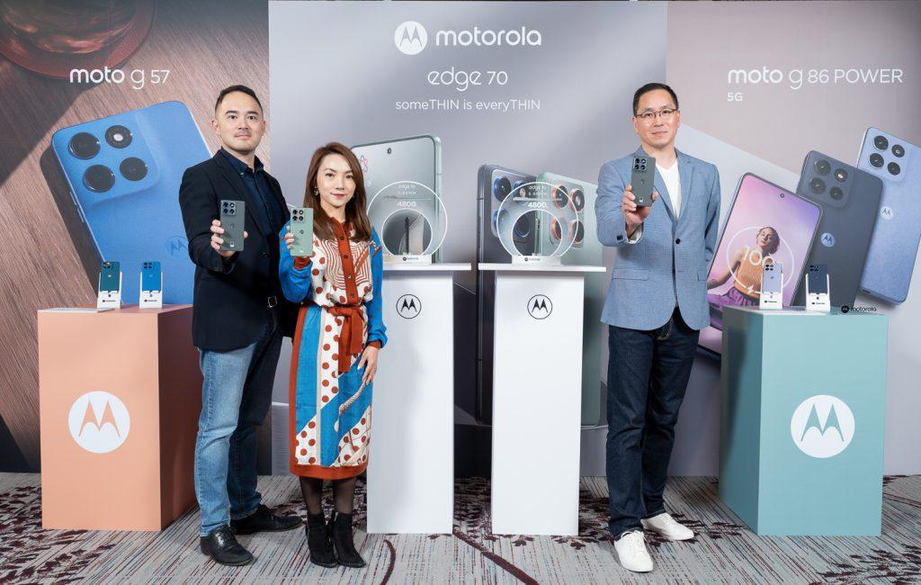 圖說01 Motorola 推出motorola edge 70 新機，moto g57 、g86 Power 同步亮相。