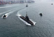 「海鯤軍艦」執行潛航前置海上測試。（圖／擷取自台灣國際造船股份有限公司）