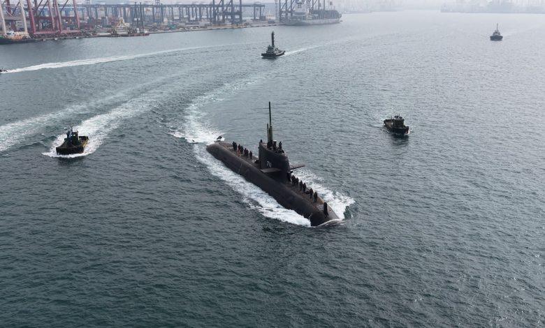 「海鯤軍艦」執行潛航前置海上測試。（圖／擷取自台灣國際造船股份有限公司）