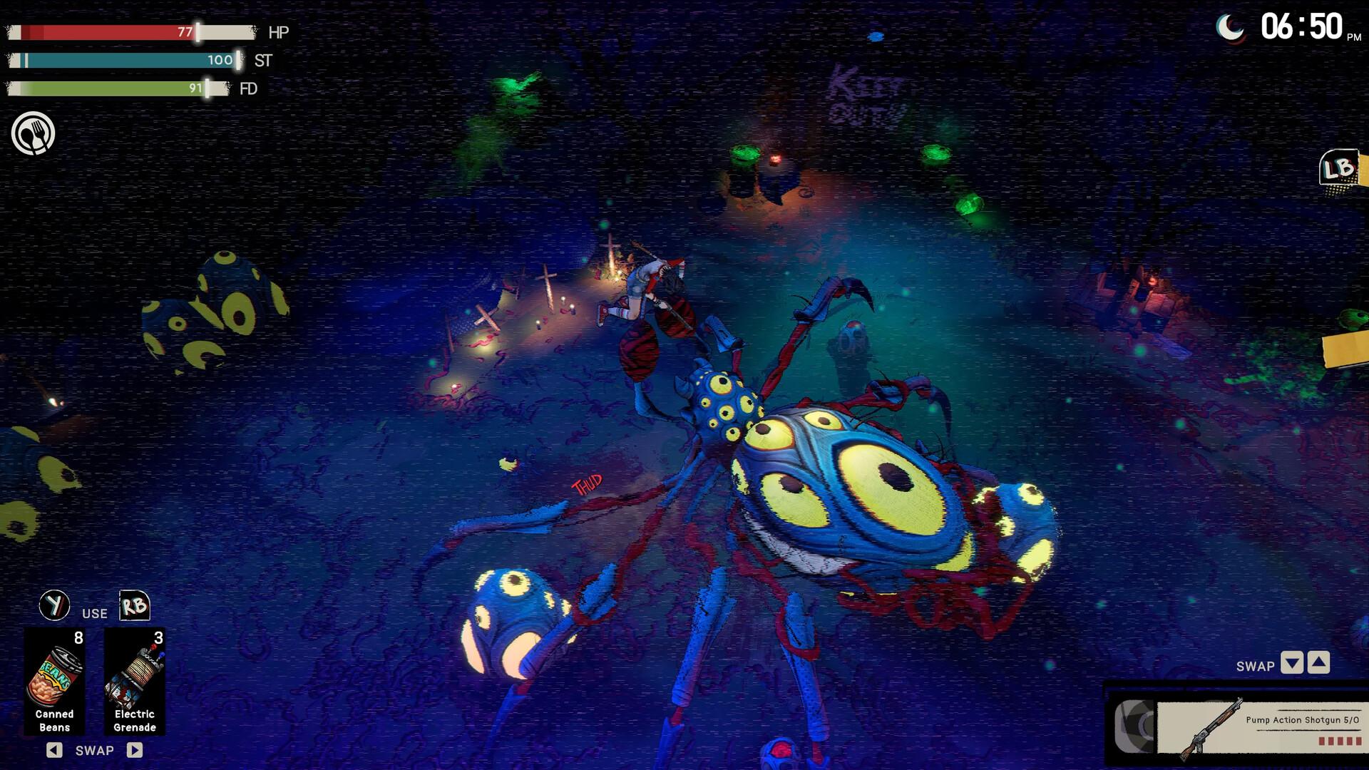 恐怖生存遊戲《怪奇鎮生存指南》登陸Steam!漫畫風感受80年代驚悚視角 2 " 搜刮盧瑟福特農莊中的每一個角落來求生。無論是鬧鬼森林、廢棄城鎮,還是感染碉堡。(圖/取自Steam)