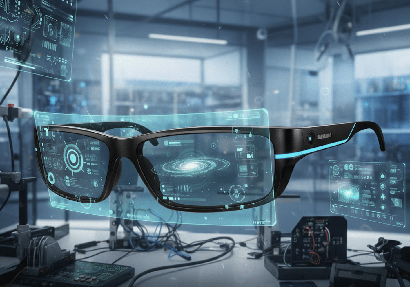 三星傳出與Google緊密合作，計畫推出2款不同的智慧眼鏡產品。示意圖。（圖／AI生成）