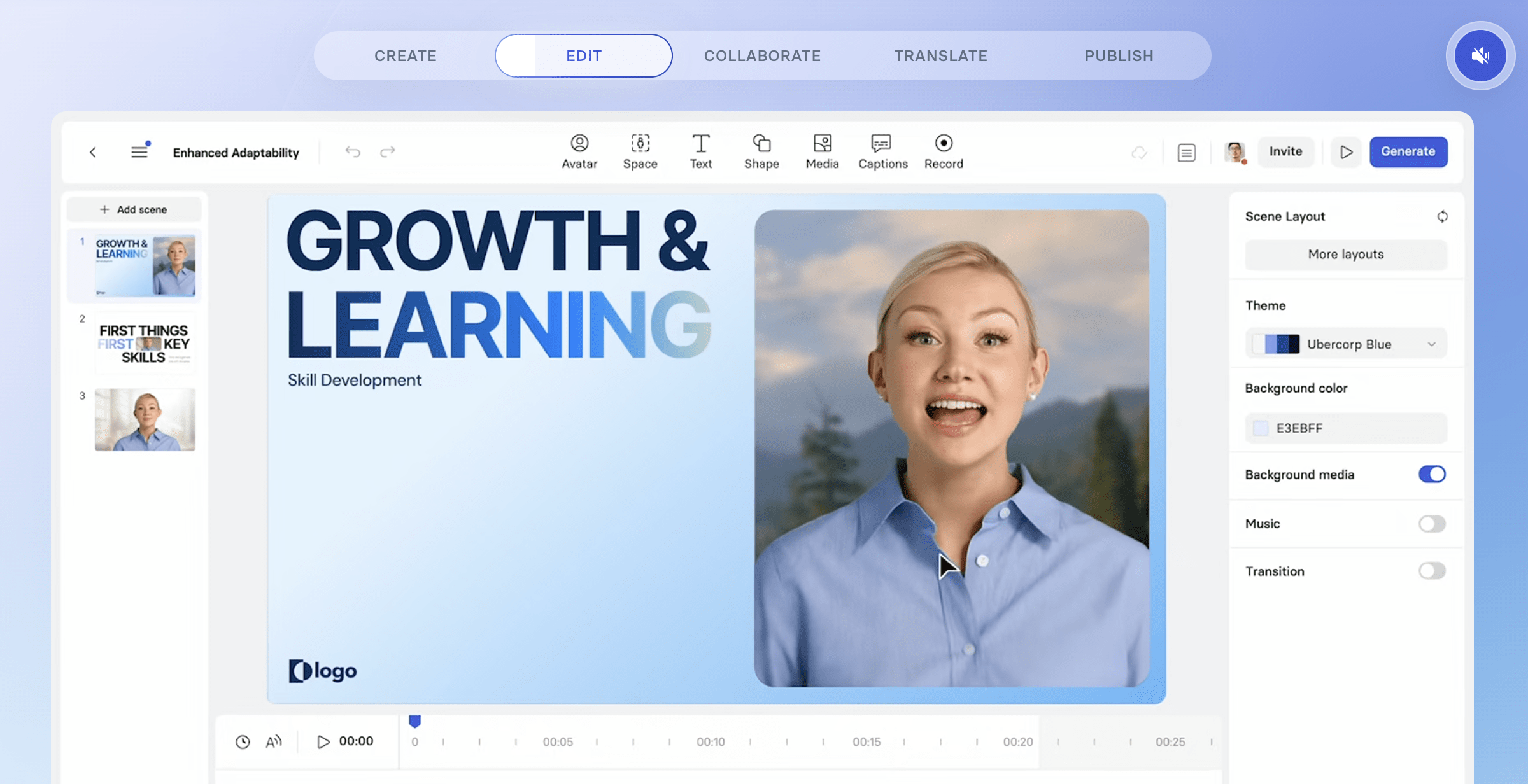 輝達、Alphabet都力挺!英國AI新創Synthesia估值翻倍飆破40億美元 1 英國AI新創公司Synthesia估值在短短一年內從21億美元翻倍成長至40億美元。(圖/截取自Synthesia)