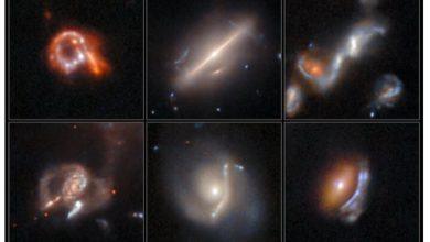 AI工具使他們能夠搜尋近1億張影像截圖，並揭示出包括重力透鏡、帶有氣體「觸手」的水母星系、正在合併和相互作用的星系、具有環狀和弧狀結構的星係等等在內的異常天體。（圖／取自ESA/Hubble）