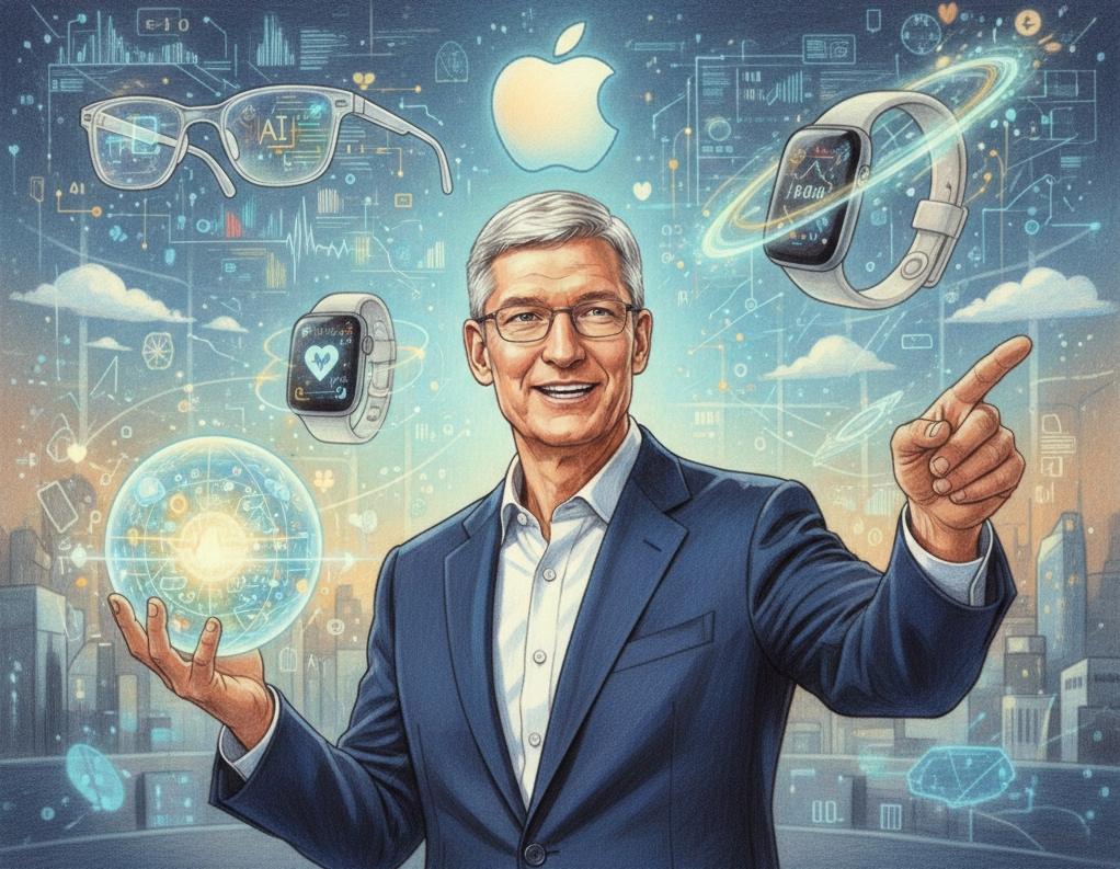 庫克表示「人工智慧是我們一生中最具深遠意義的機會之一」，並指出「沒有哪家公司比蘋果更有能力讓我們的客戶以深刻而有意義的方式使用人工智慧。」（圖／AI生成）