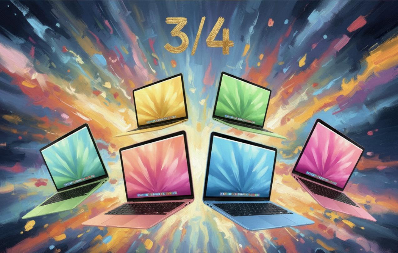 蘋果MacBook神祕新機顏色曝光!傳3/4蘋果發表會上將兌現多巴胺色系 1 外媒聲稱,根據供應鏈爆料者指出,新款 Air 幾乎採用了即將推出的「MacBook」所預期有趣的顏色──多巴胺色系!(圖/AI生成)