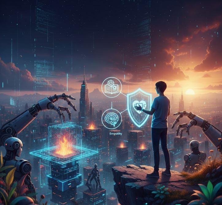 如果勞工無法利用AI，它將成為龐大競爭壓力而不是盟友，甚至讓人類工作者被邊緣化。（圖／AI生成）