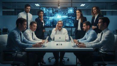 白領驚恐!AI要搶飯碗?高薪族「寧留不跳」創離職新低 4 AI快速崛起,高收入白領面臨前所未有的職場焦慮。(圖/AI生成)