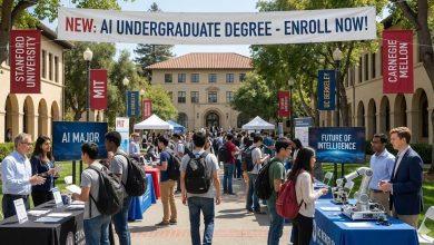 美國各大學紛紛推出本科AI專業，吸引學生搶先報名。（圖／AI生成）