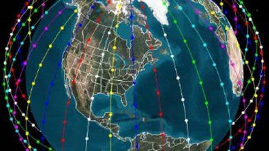 由數百至數千顆太空船組成的「衛星巨型星座」正成為實現全球電信覆蓋的熱門解決方案。這張影像展示了此類巨型衛星星座如何環繞地球分布。（圖／取自ESA）