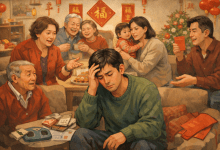 農曆新年對不少人而言，是壓力最大的「社交時期」。（圖／AI生成）