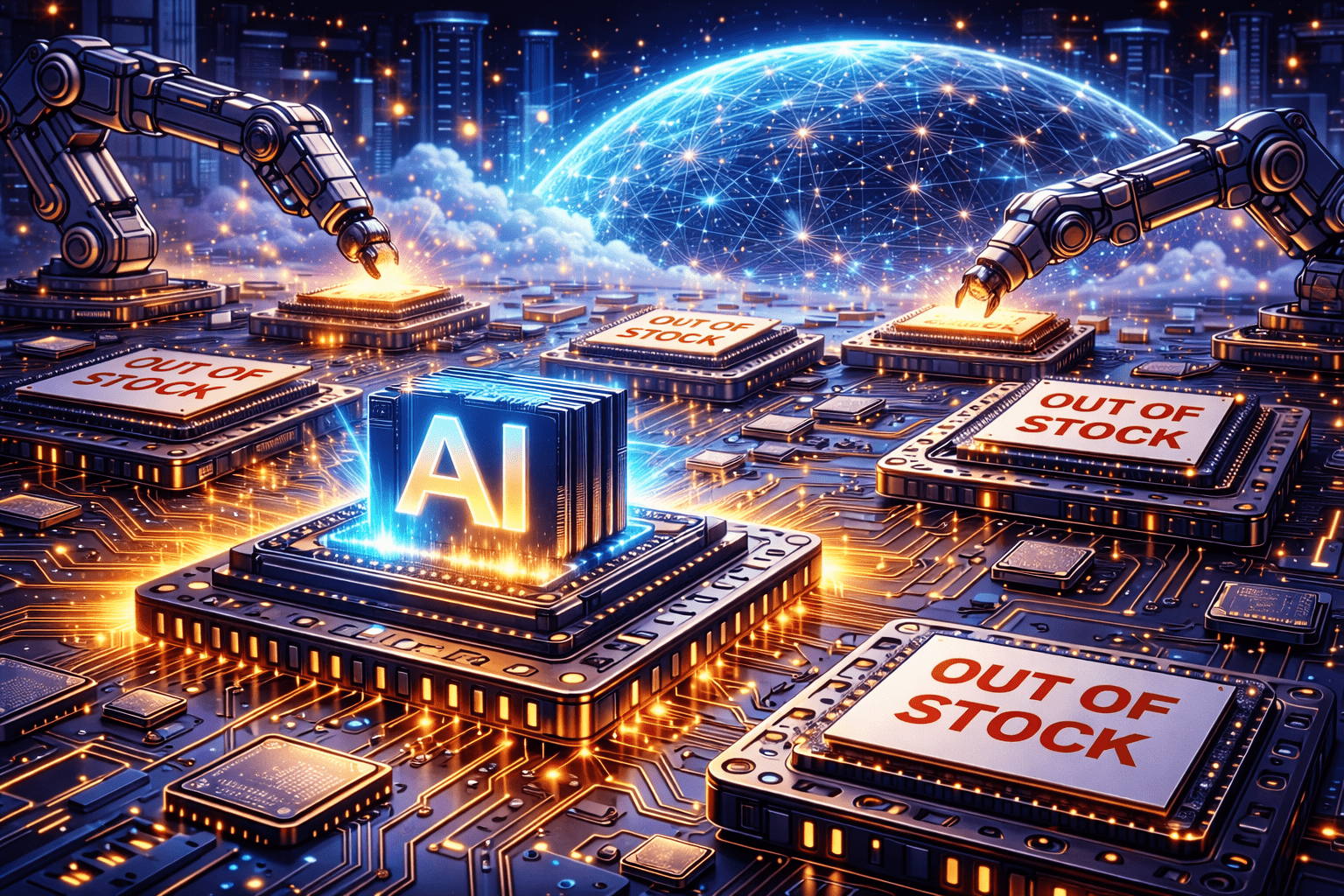 AI投資熱潮已從專用晶片蔓延至基礎運算組件。（圖／AI生成）