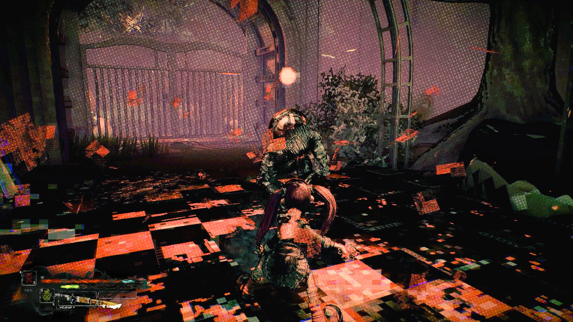 每一次揮舞你那臨時武器都會消耗體力。每一次閃避都必須精準把握時機。運用這套獎勵耐心、模式辨識和反擊惡夢勇氣的戰鬥系統，與「鉛筆腿怪物」和「腐爛泰迪熊」展開殊死搏鬥。（圖／取自Steam）