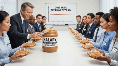 許多公司開始採用「花生醬式」加薪策略，將薪水漲幅平均分配給所有員工。（圖／AI生成）