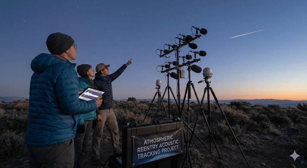 精選 5 約翰霍普金斯大學(Johns Hopkins University)的研究團隊利用遍布地面的地震監測網絡,開發出一種創新方法,能在太空垃圾進入大氣層後快速確定其實際落點。(圖/AI生成)