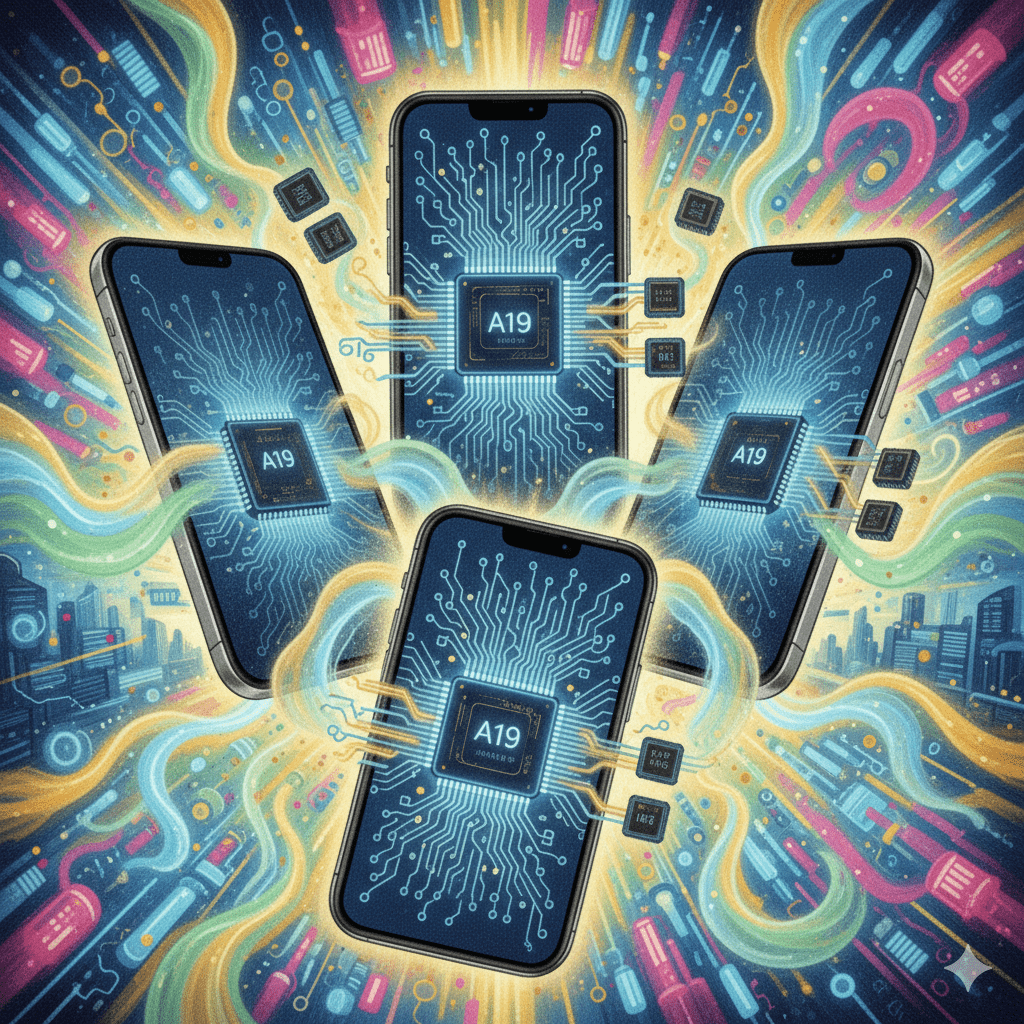 iPhone 17e即將上市，這款 iPhone 16e 的升級版將搭載與 iPhone 17 相同的 A19 晶片，並配備iPhone 16e 所不具備的 MagSafe 功能。（圖／AI生成）