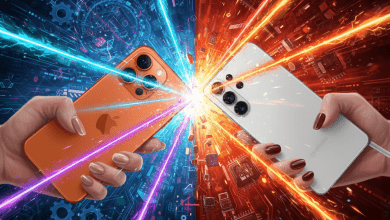 iPhone 17 Pro Max 選擇採用 Face ID 作為生物辨識安全解決方案。而三星則選擇了螢幕下指紋辨識器。（圖／AI生成）