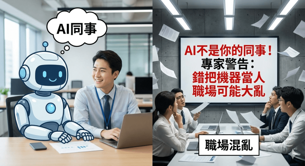 將AI「人格化」是職場的新陷阱，是一個全新的工作系統挑戰。（圖／AI生成）