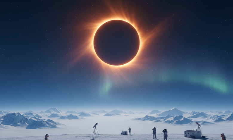 2月17日，全球天文愛好者將迎來今年的首場日食—日環食。（圖／AI生成）