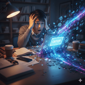 驚!苦尋一年終於拿到Offer 結果卻迎來「職涯洪水」 1 一名求職者歷經一年終於拿到工作,卻同時收到多家公司的高薪邀約。(圖/AI生成)