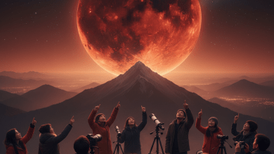 全球天文愛好者將迎來一場壯觀的天文奇觀—月全食。（圖／AI生成）