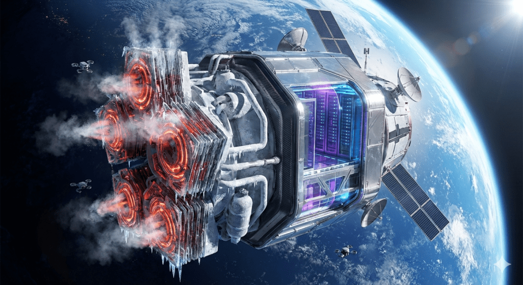 Voyager致力於推動太空數據生成與處理技術的成熟，並希望引領太空數據中心的發展。（圖／AI生成）