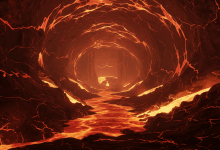 金星地表下方可能存在一條由火山活動形成的巨大地下熔岩隧道。（圖／AI生成）