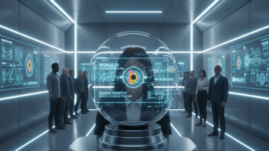 World/Worldcoin正試圖打造號稱「通用人類證明（universalproofofhuman）」的全球身份驗證系統。（圖／AI生成）