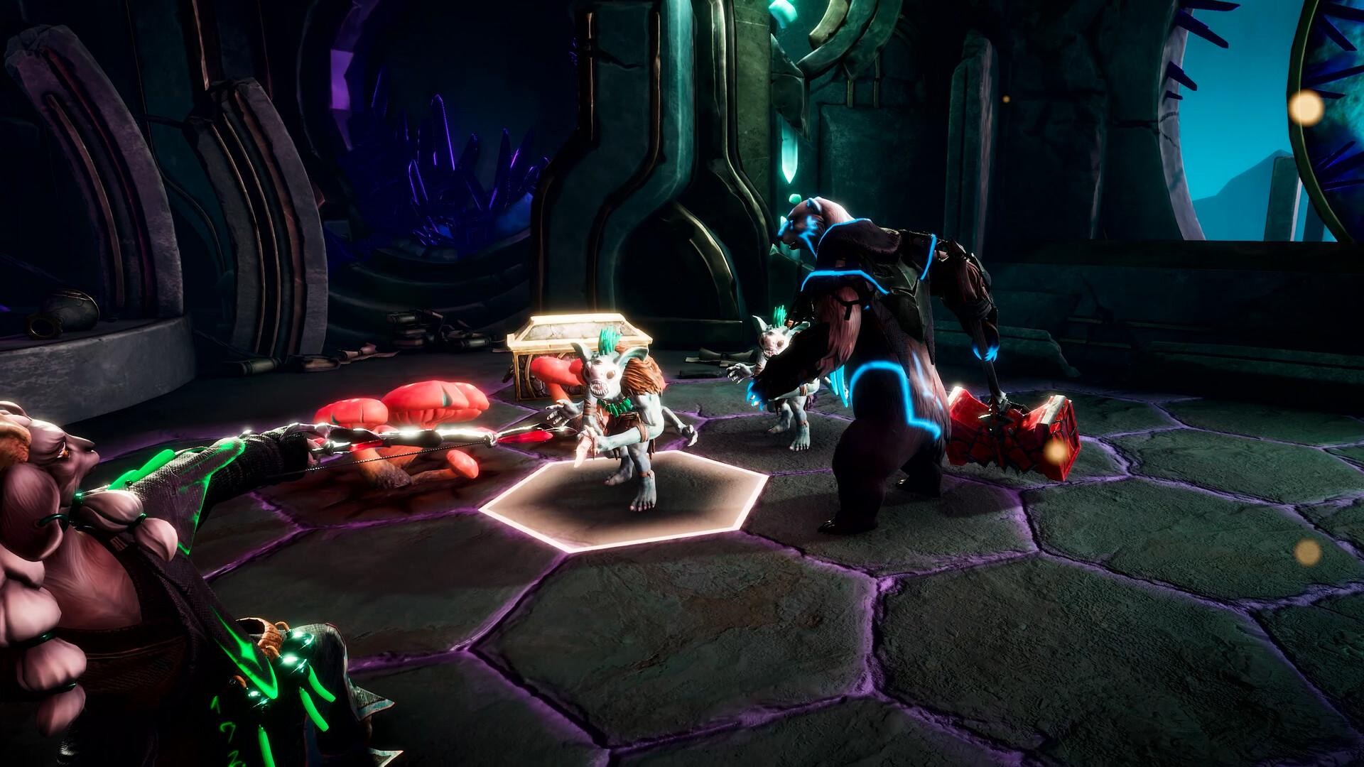 可以獨自一人統率多名英雄，或是呼朋引伴，以最多 4 人的隊伍在線上多人遊戲團結合作。在迎戰遭受暗影石力量籠罩的恐怖怪物時，必須透過高度互相合作的戰略，並掌控各種不同隊伍組合的強項和弱點，才有辦法倖存到最後。（圖／取自Steam）