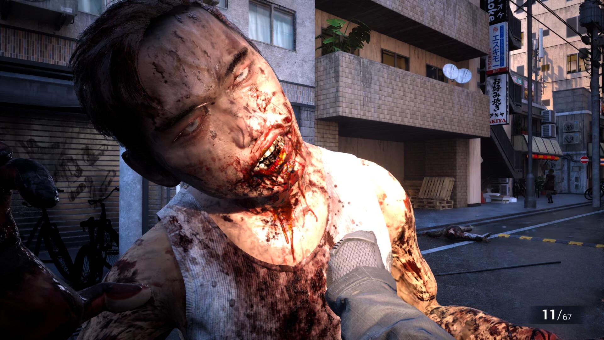 以日本為背景的FPS生存恐怖遊戲《Tokyo Outbreak: Zero》在「消滅感染者行動」中倖存後，主角奉命抓捕病毒開發者，前往東京。（圖／取自Steam）