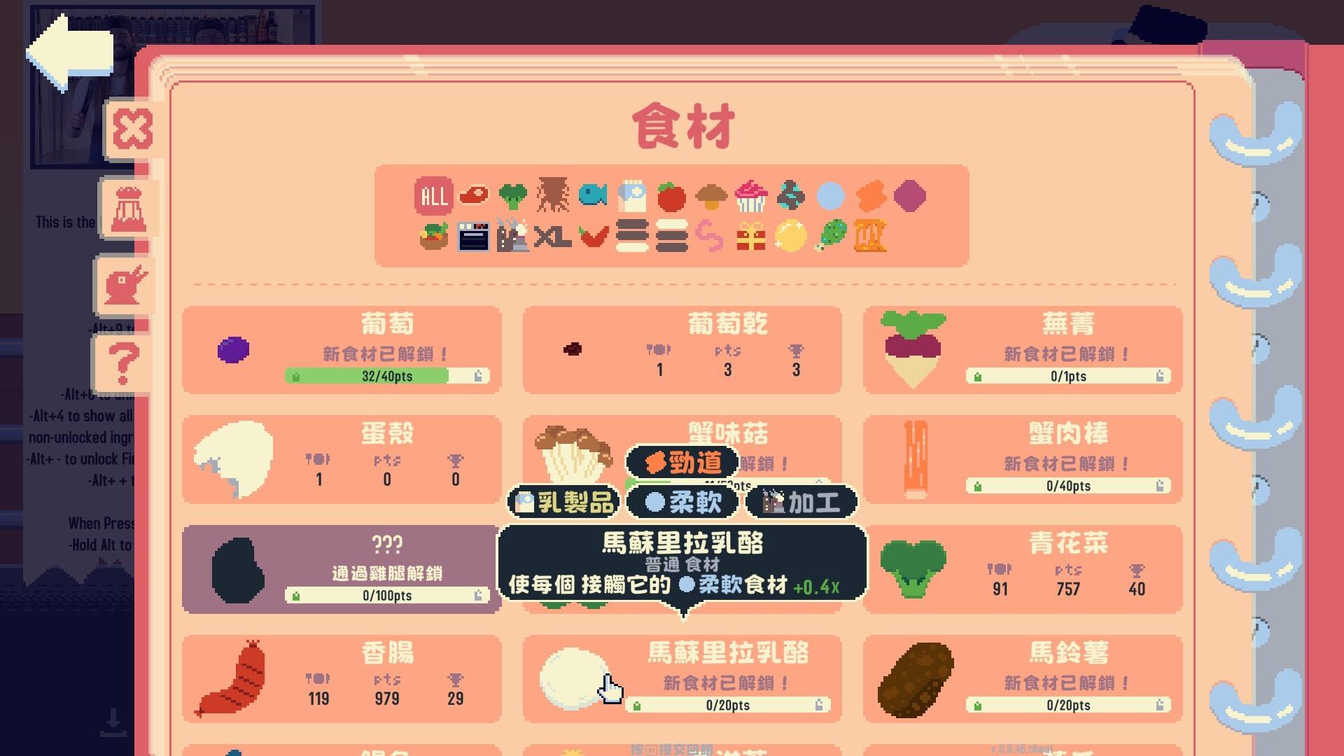 該遊戲有逾70種顧客特性，每位食客都有自己的口味，還有逾140種美味（有時也很離譜）的食材！（圖／取自Steam）