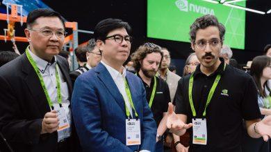 高雄市長陳其邁參訪NVIDIA GTC大會展區，探討生成式AI、機器人技術、數位孿生、代理型AI與物理AI等最新技術在高雄的應用與實踐可能。（圖／高雄市政府提供）