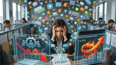 恐怖警告！主管「訊息轟炸」害慘公司，員工信任狂跌、倦怠狂飆。（圖／AI生成）