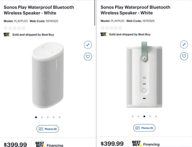 網友在論壇上分享：本來在瀏覽加拿大百思買網站，想買個新音箱來測試我的 Sonos 應用，結果就看到了這款。它將於 3 月 31 日發售，但在新聞裡沒找到任何相關資訊。（圖／擷取自r/sonosreddit ）